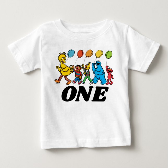 Sesame Street Pals | Första födelsedagsballongen T Shirt (Framsida)