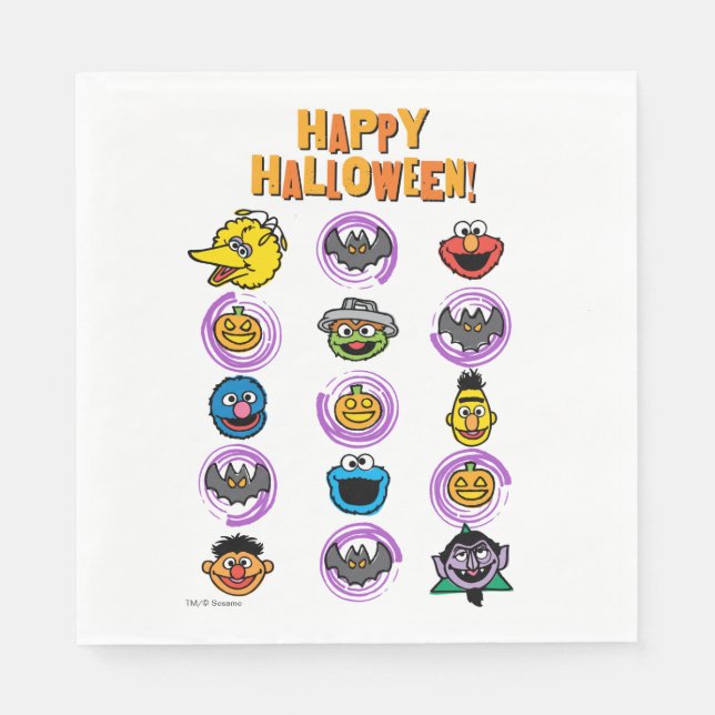 Sesame Street Pals - Happy halloween! Pappersservett (Framsidan)