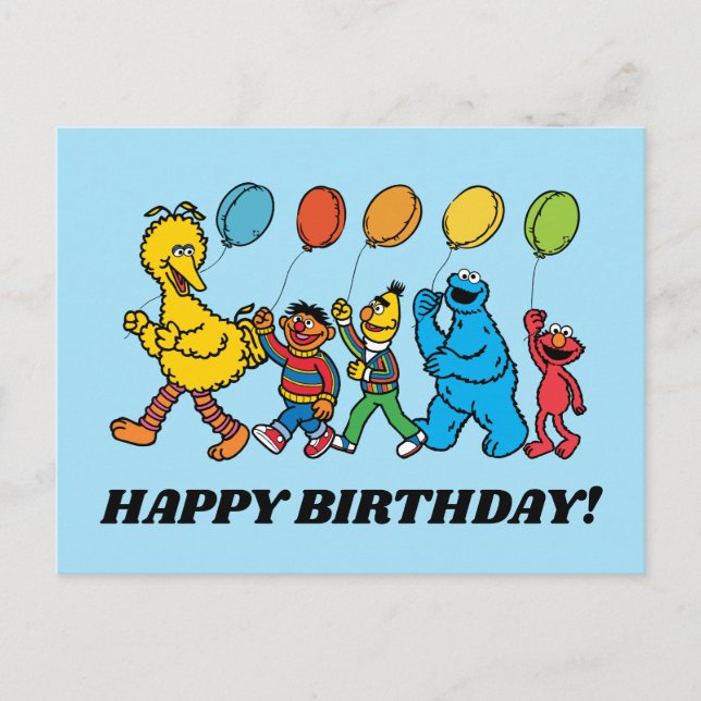 Sesame Street Pals | Party-ballonger Vykort (Framsida)