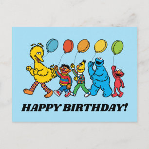 Sesame Street Pals   Party-ballonger Vykort