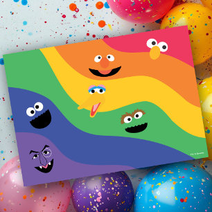 Sesame Street Pals Rainbow Birthday-inbjudan Inbjudningar