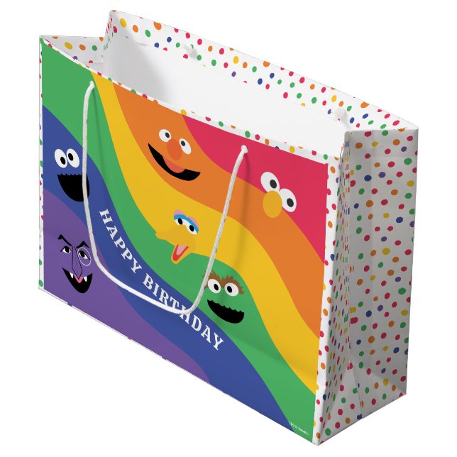 Sesame Street Pals Rainbow Gift Bag (Framsidan Vinklad)
