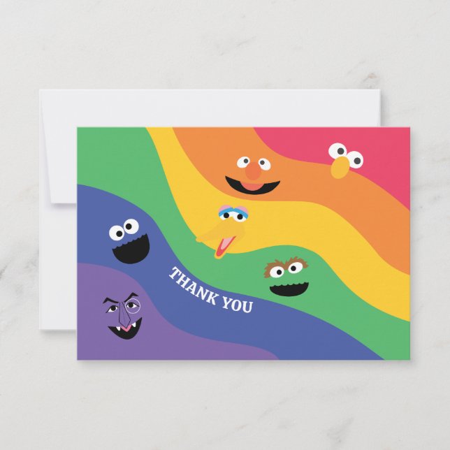 Sesame Street Pals Rainbow Tack Kort (Framsida)