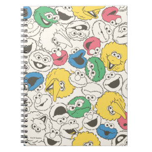 Sesame Street Pals   Stora Vintagen Mönster Anteckningsbok