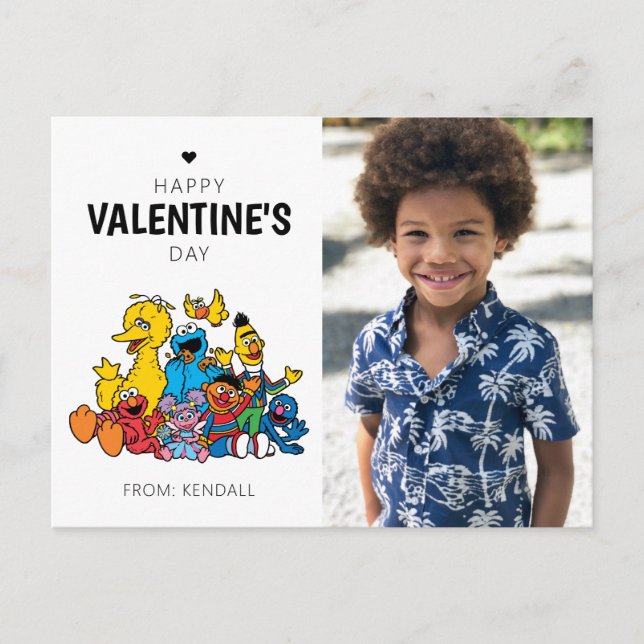 Sesame Street Pals Valentine Day Vykort (Framsida)