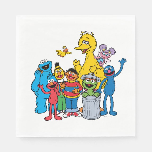 Sesame Street Pals Wave Pappersservett (Framsidan)
