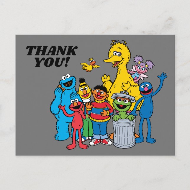 Sesame Street Pals Wave Vykort (Framsida)