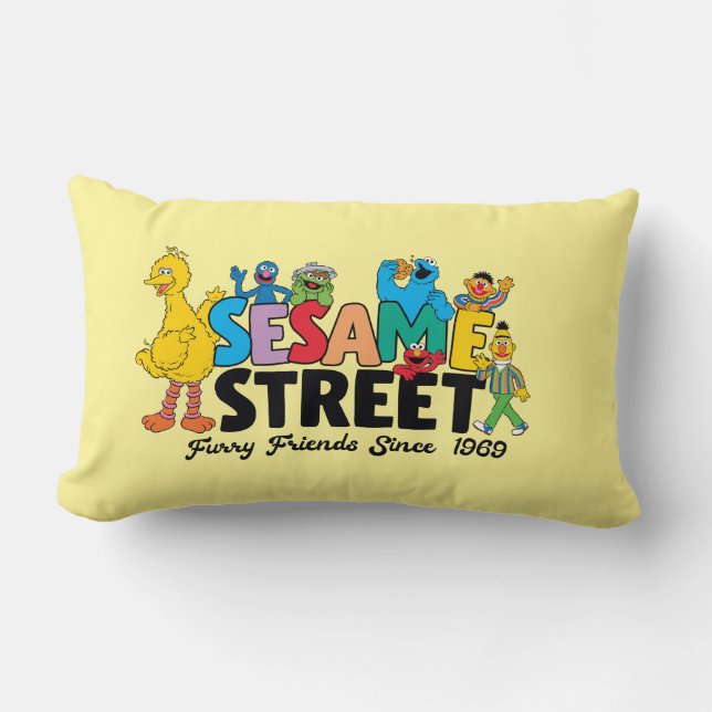 Sesame Street | Pälsiga vänner sedan 1969 Lumbarkudde (Framsida)