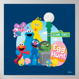 Sesame Street Påskägg Hunt Poster
