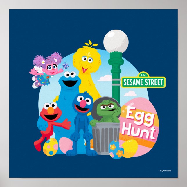 Sesame Street Påskägg Hunt Poster (Framsidan)