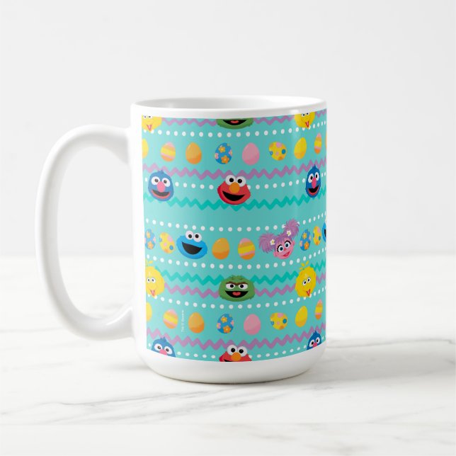 Sesame Street Påskägg Mönster Kaffemugg (Vänster)