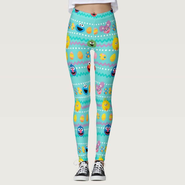 Sesame Street Påskägg Mönster Leggings (Framsida)