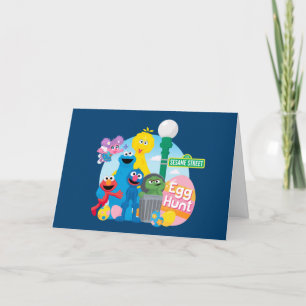 Sesame Street påskäggsjakt Helgkort