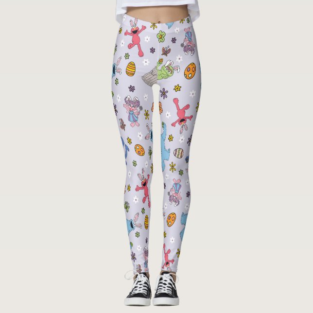 Sesame Street Påskhare Mönster Leggings (Framsida)