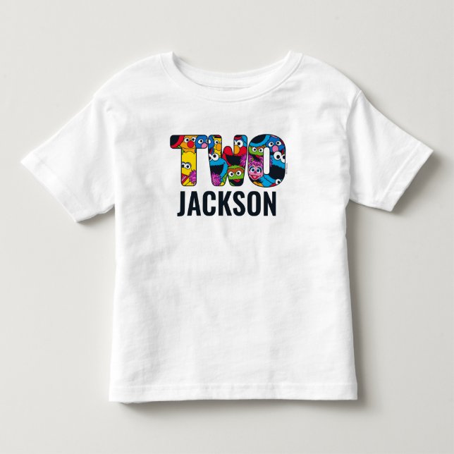Sesame Street-personal "Två" T Shirt (Framsida)