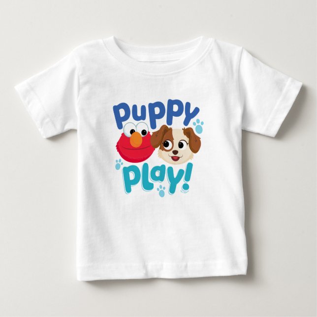 Sesame Street | Puppy Play Elmo & Tango T Shirt (Framsida)