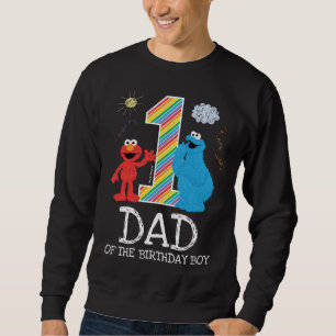 Sesame Street Rainbow 1st Birthday PAPPA Lång Ärmad Tröja