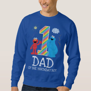 Sesame Street Rainbow 1st Birthday PAPPA Lång Ärmad Tröja