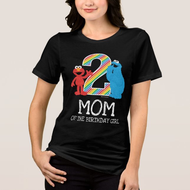 Sesame Street Rainbow 2:a födelsedagen | MAMMA T Shirt (Framsida)