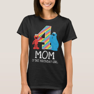 Sesame Street Rainbow 4-årsdag Mamma T-shirt