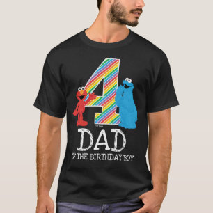 Sesame Street Rainbow 4-årsdag   Pappa T-Shirt