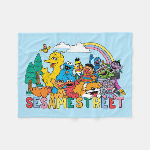Sesame Street Rainbow Wave Fleecefilt