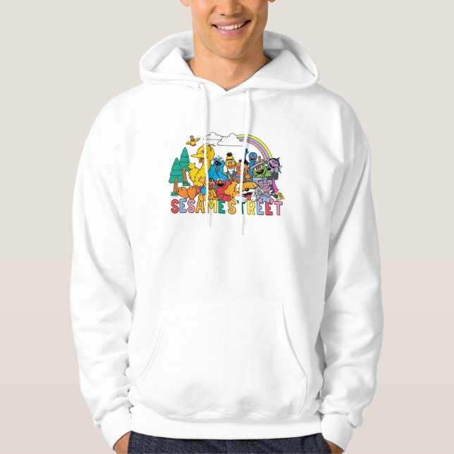 Sesame Street | Rainbow Wave Hoodie (Framsida)
