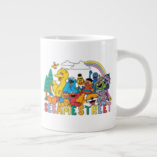 Sesame Street | Rainbow Wave Jumbo Mugg (Höger)
