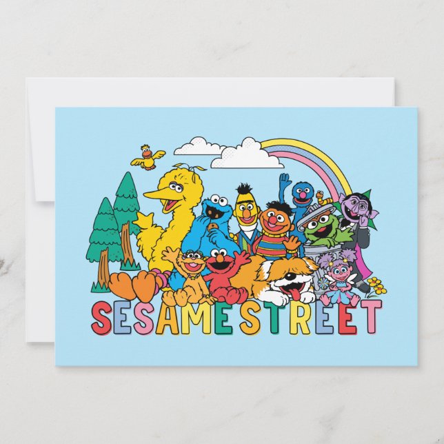 Sesame Street | Rainbow Wave Kort (Framsida)