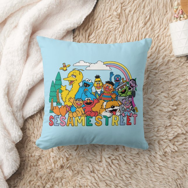 Sesame Street | Rainbow Wave Kudde (Filt)