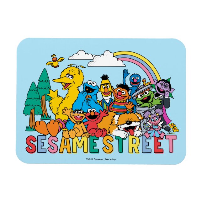 Sesame Street | Rainbow Wave Magnet (Horisontell)