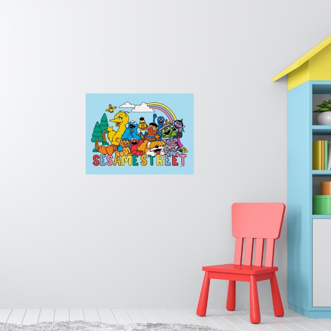 Sesame Street | Rainbow Wave Poster (Barnkammare 1)