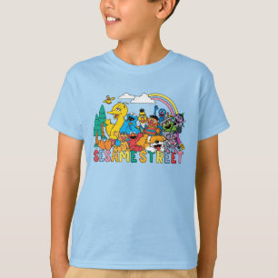 Sesame Street   Rainbow Wave T Shirt