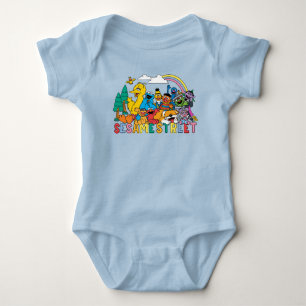 Sesame Street Rainbow Wave T Shirt