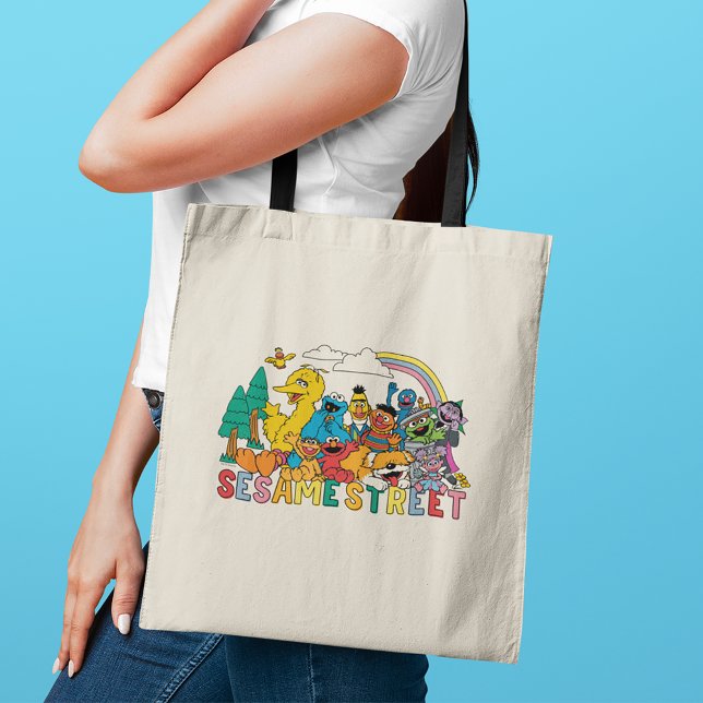 Sesame Street | Rainbow Wave Tygkasse (Person carrying tote bag)