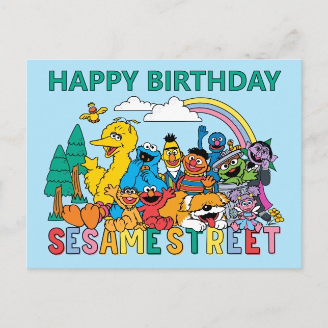 Sesame Street | Rainbow Wave Vykort (Framsida)
