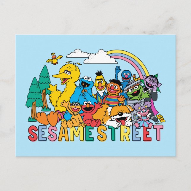 Sesame Street | Rainbow Wave Vykort (Framsida)