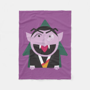 Sesame Street Räkning von Count Illustration Fleecefilt