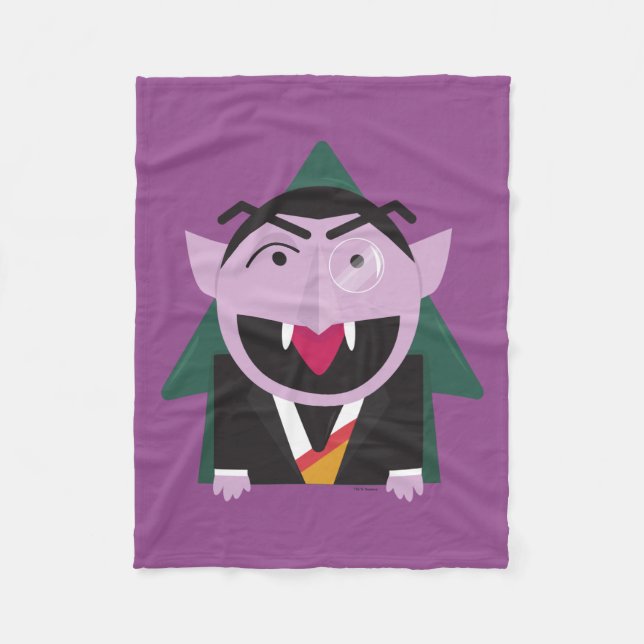 Sesame Street | Räkning von Count Illustration Fleecefilt (Framsidan)