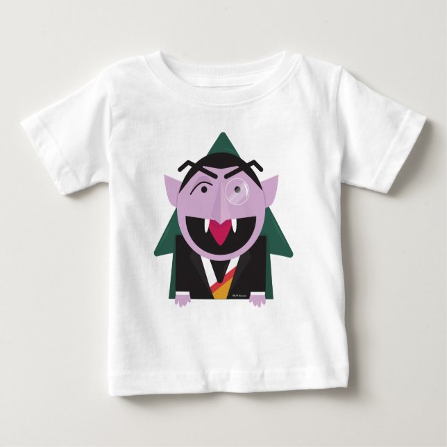 Sesame Street | Räkning von Count Illustration T Shirt (Framsida)
