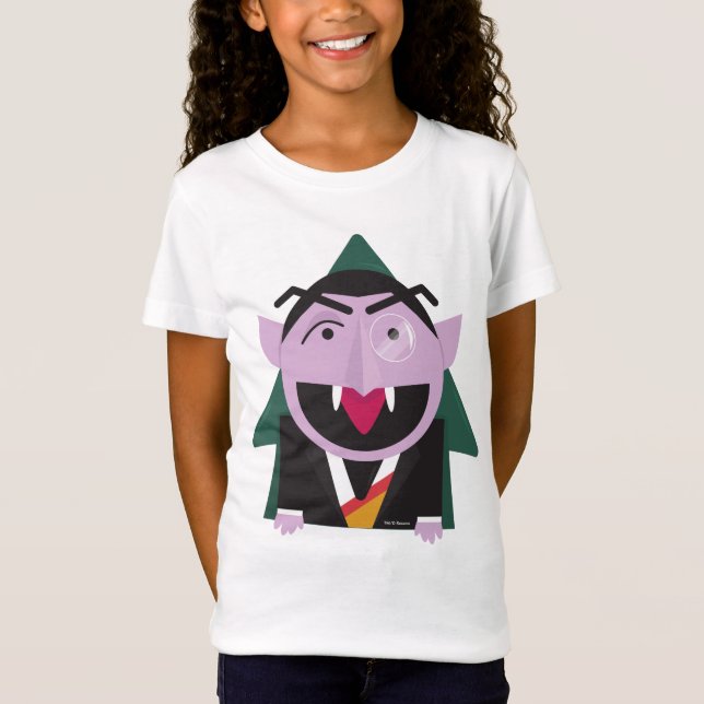 Sesame Street | Räkning von Count Illustration T Shirt (Framsida)
