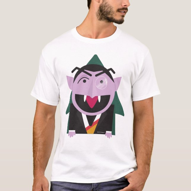 Sesame Street | Räkning von Count Illustration T Shirt (Framsida)