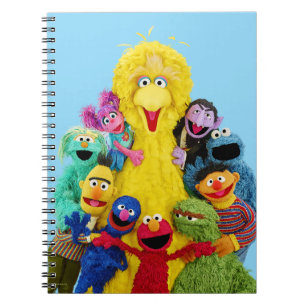 Sesame Street   Roliga Färgglada Vänner Porträtt Anteckningsbok