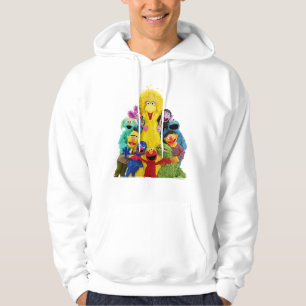 Sesame Street Roligt Färgstift Pals Porträtt Hoodie