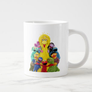 Sesame Street Roligt Färgstift Pals Porträtt Jumbo Mugg