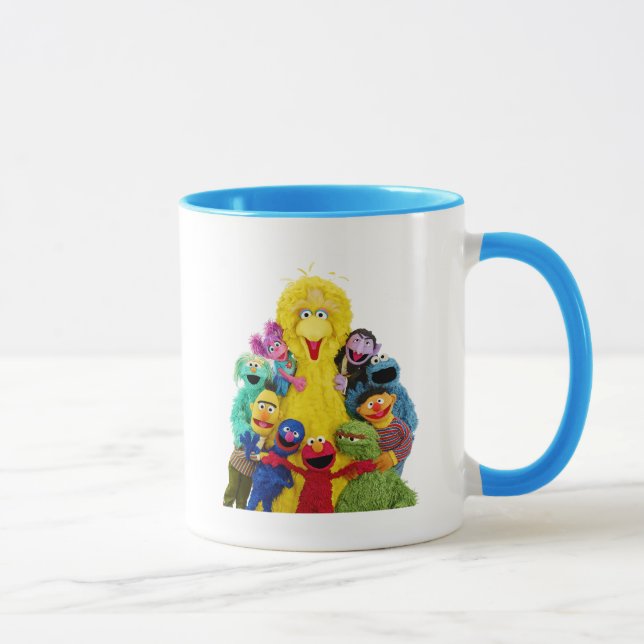 Sesame Street | Roligt Färgstift Pals Porträtt Mugg (Höger)