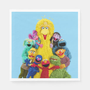 Sesame Street Roligt Färgstift Pals Porträtt Pappersservett