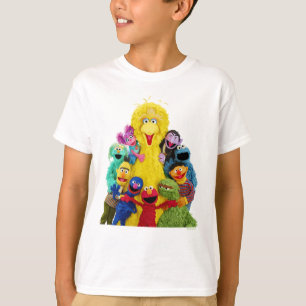 Sesame Street Roligt Färgstift Pals Porträtt T Shirt