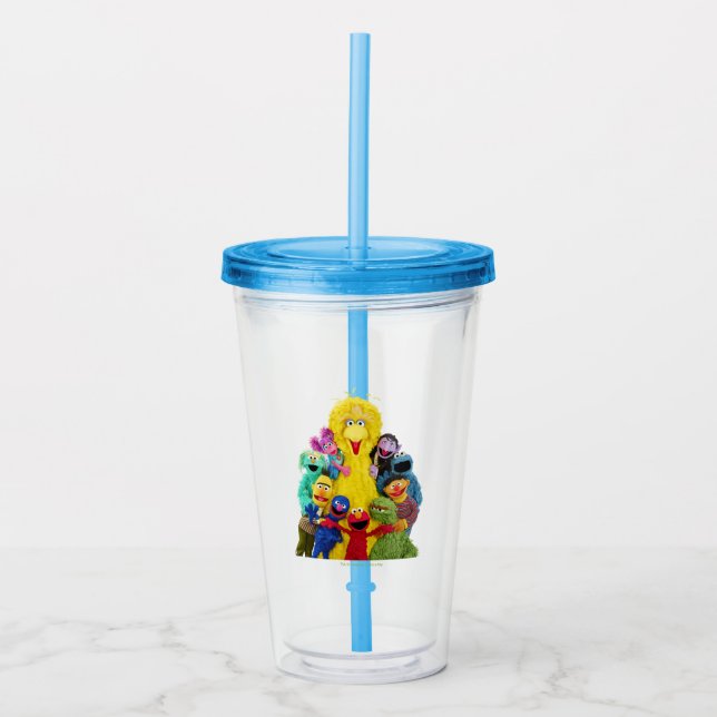Sesame Street | Roligt Färgstift Pals Porträtt Take Away Mugg (Framsida)
