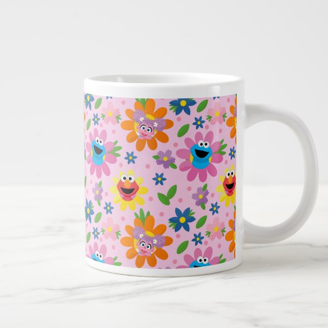 Sesame Street Rosa Blommönster Jumbo Mugg (Höger)